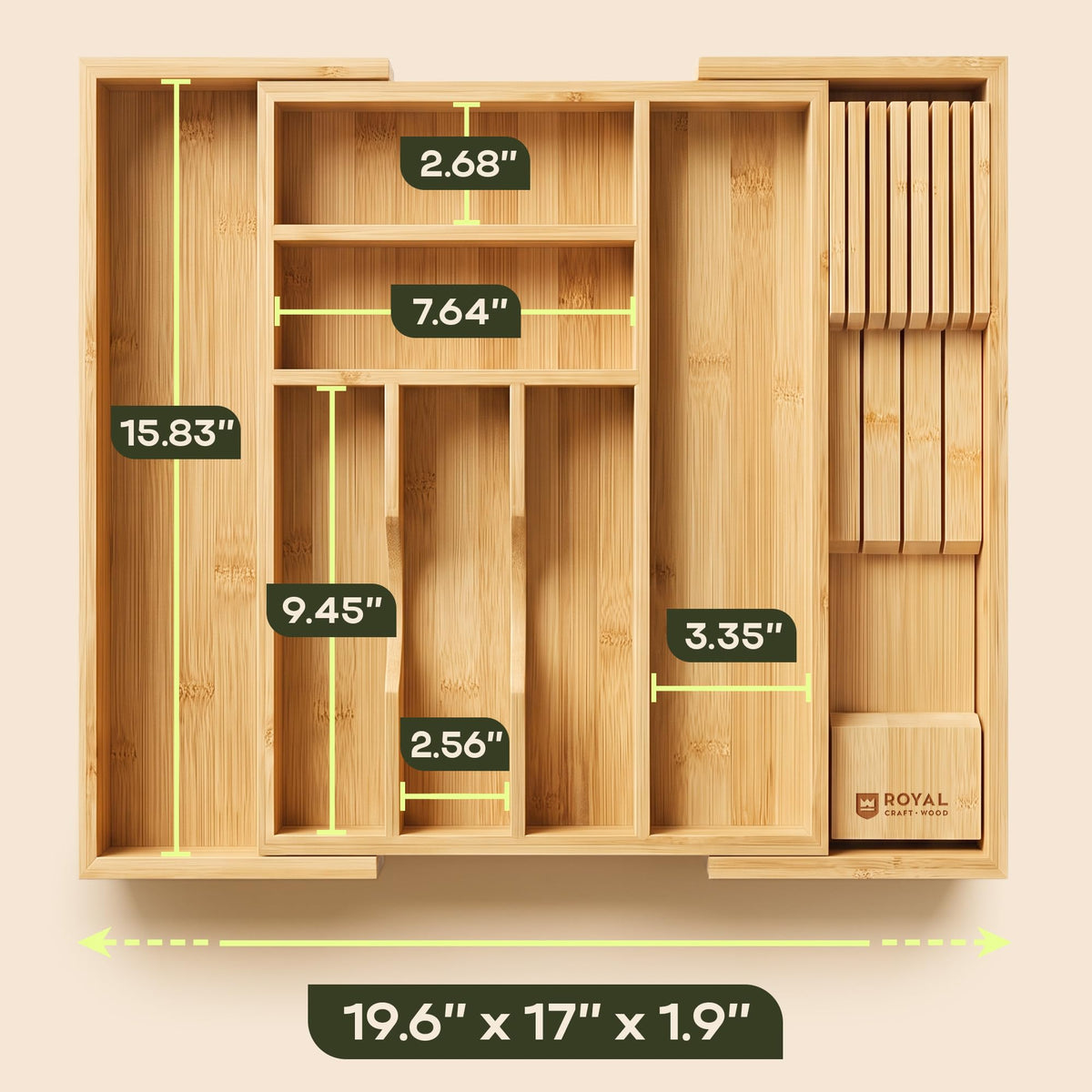 Drawer Organizer for Kitchen Organization