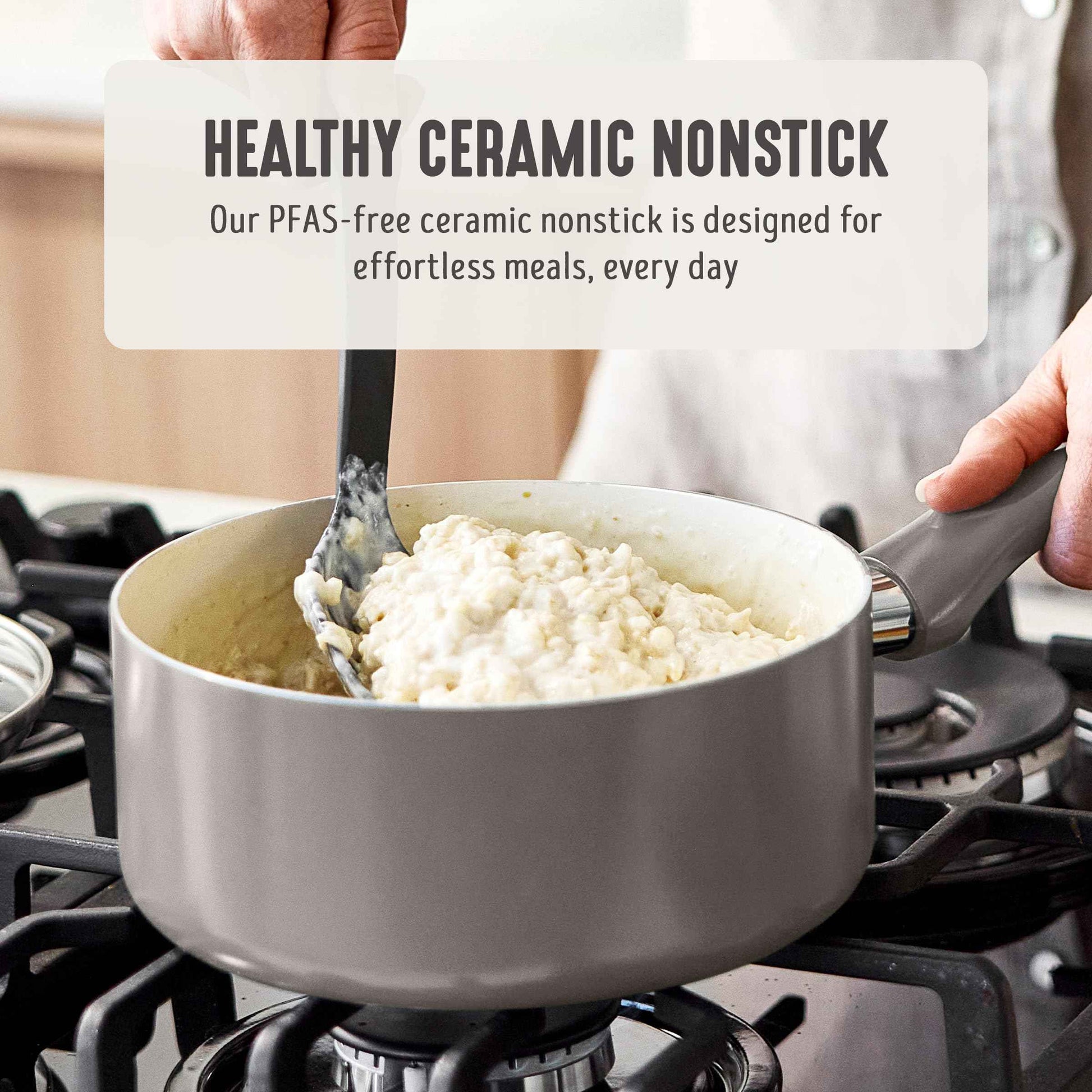 2QT Ceramic Nonstick Saucepan with Lid
