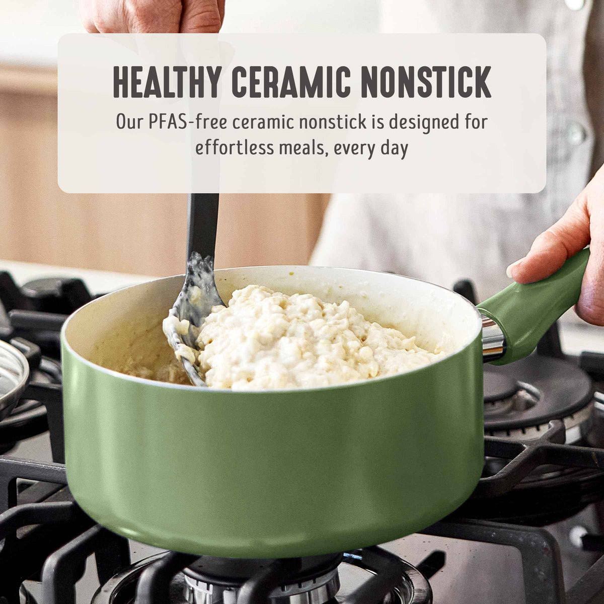 2QT Ceramic Nonstick Saucepan with Lid