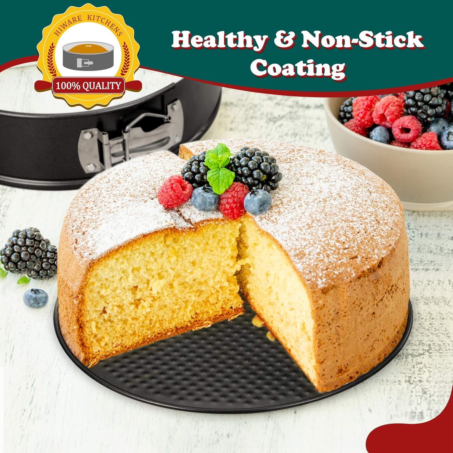 Hiware 6 Inch Non-stick Springform Pan with Removable Bottom - Leakproof Cheesecake Pan, Compatible with 3 Qt Instant Pot - Culinary Roots