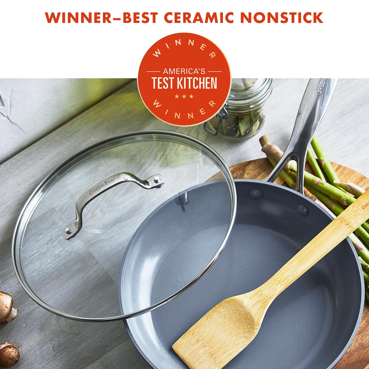 Valencia Pro 10" Ceramic Nonstick Frying Pan with Lid