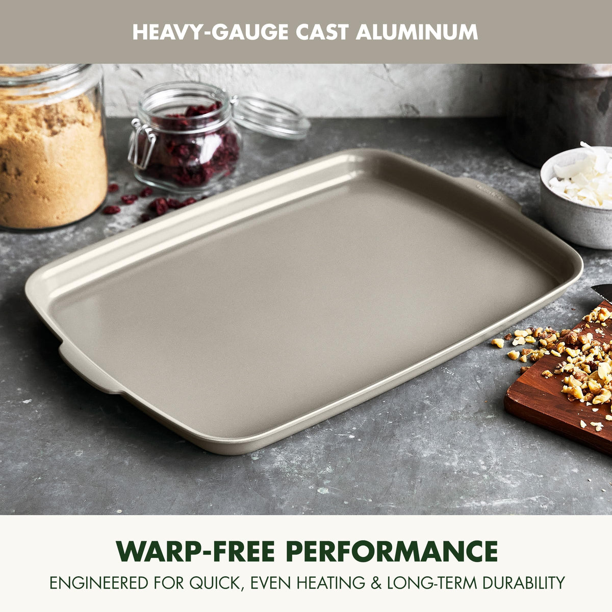 Premiere Ovenware Healthy Ceramic Nonstick 18" x 13" Half Rectangular Baking Pan