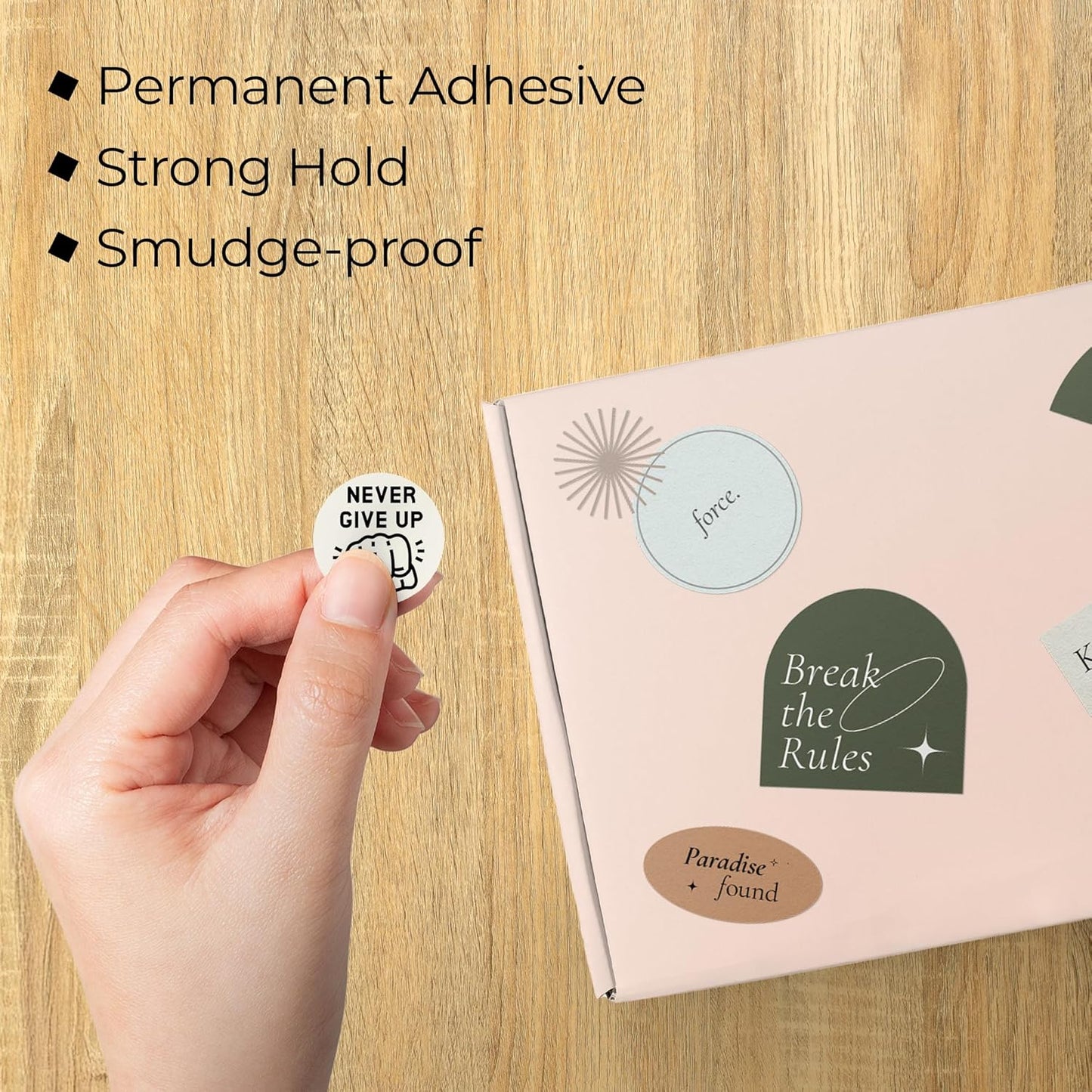 Perco Ivory 1-Inch Perforated Circle Dot Thermal Sticker Labels — 735 Stickers/Roll, Direct Thermal Printer Compatible—with Permanent Adhesive for Color Coding, Garage Sales, Crafts—Made in USA