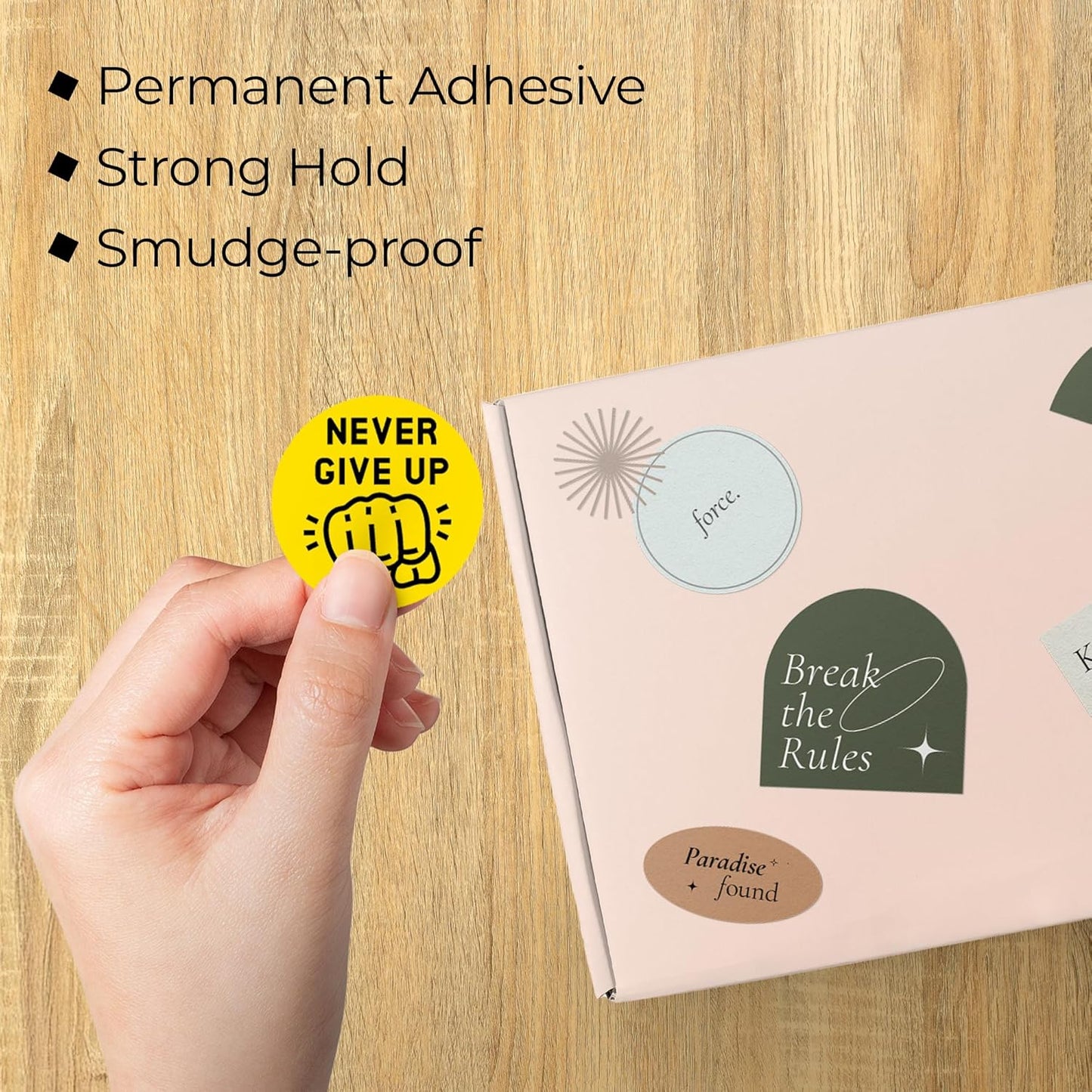 Perco Yellow 2-Inch Perforated Circle Dot Thermal Sticker Labels — 300 Stickers/Roll, Direct Thermal Printer Compatible—with Permanent Adhesive for Organizing, Color Coding, Bin Labeling—Made in USA