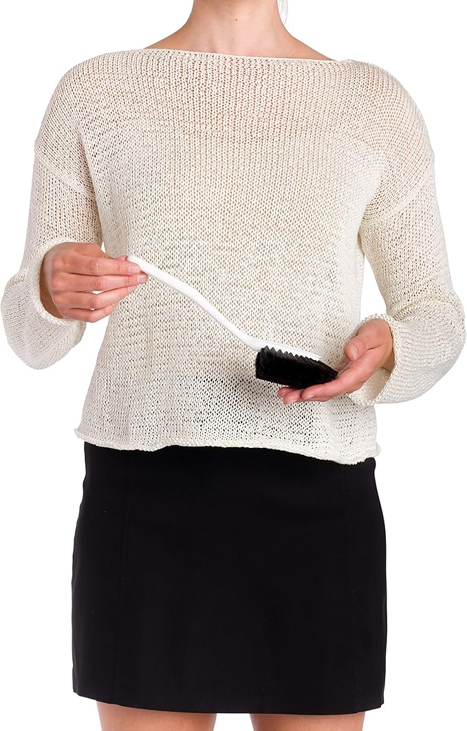 Redecker White Line Horsehair Dish Brush, 10-3/5-inches, Made in Germany