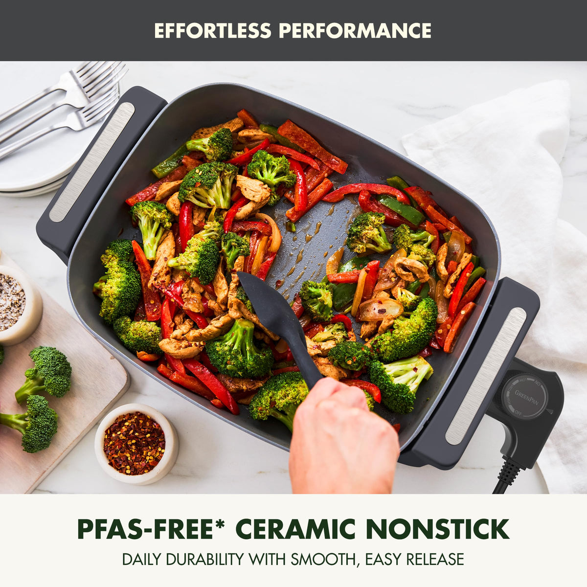 Advanced 12” X 15” Electric Skillet with Lid