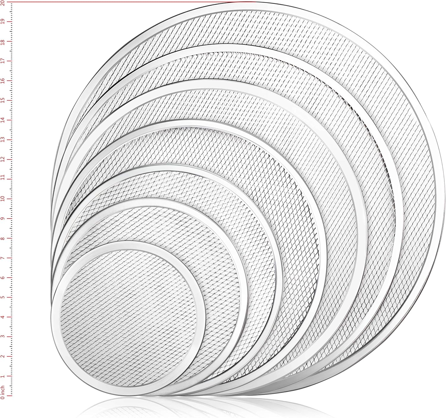 New Star Foodservice 50943 Restaurant-Grade Aluminum Pizza Baking Screen, Seamless, 10-Inch, Pack of 6 - Culinary Roots