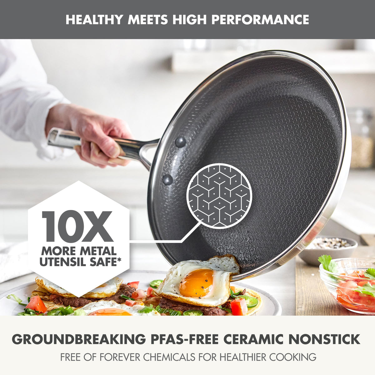 Hybrid 10" Stainless Steel Frying Pan