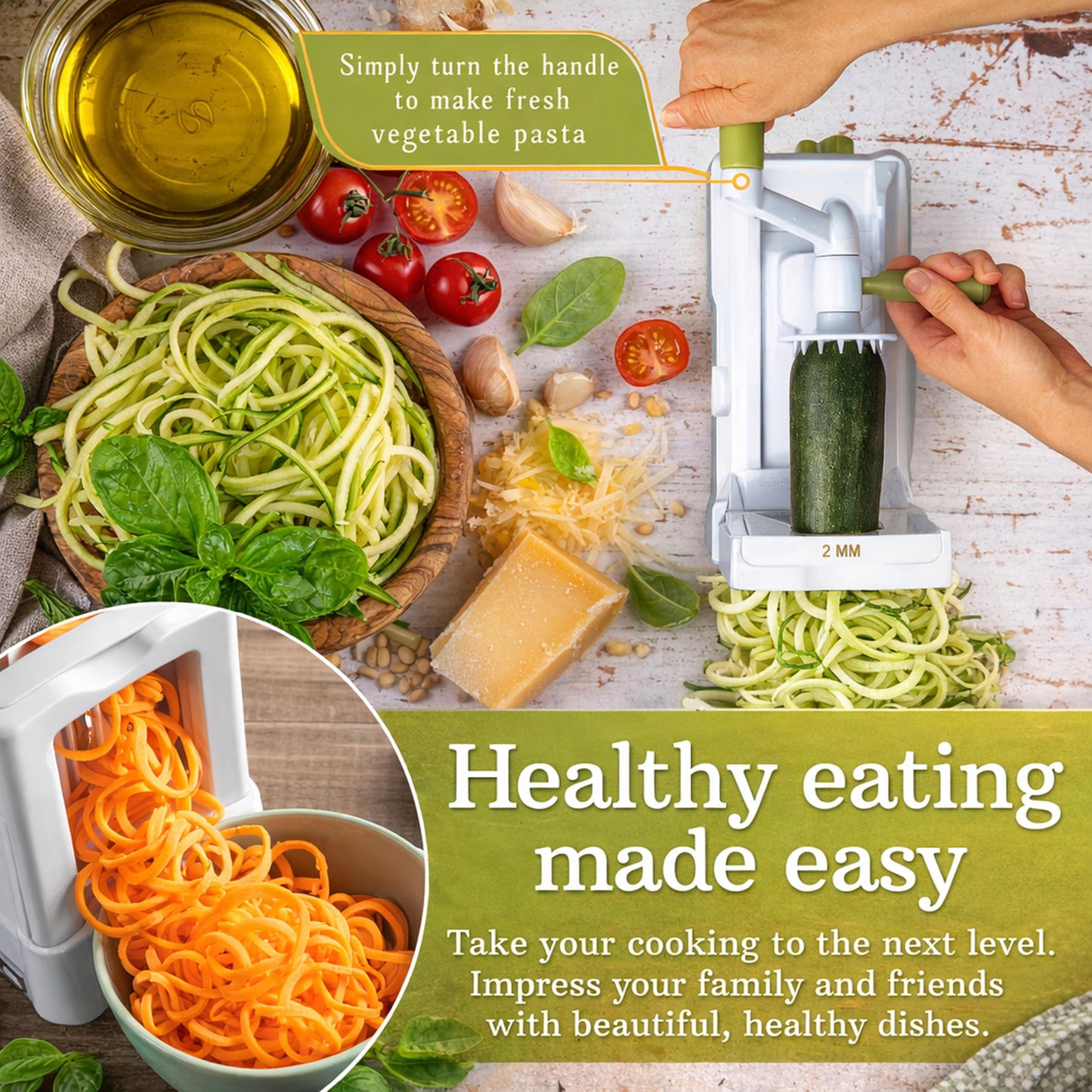 5 Blade Vegetable Spiralizer & Veggie Noodle Maker