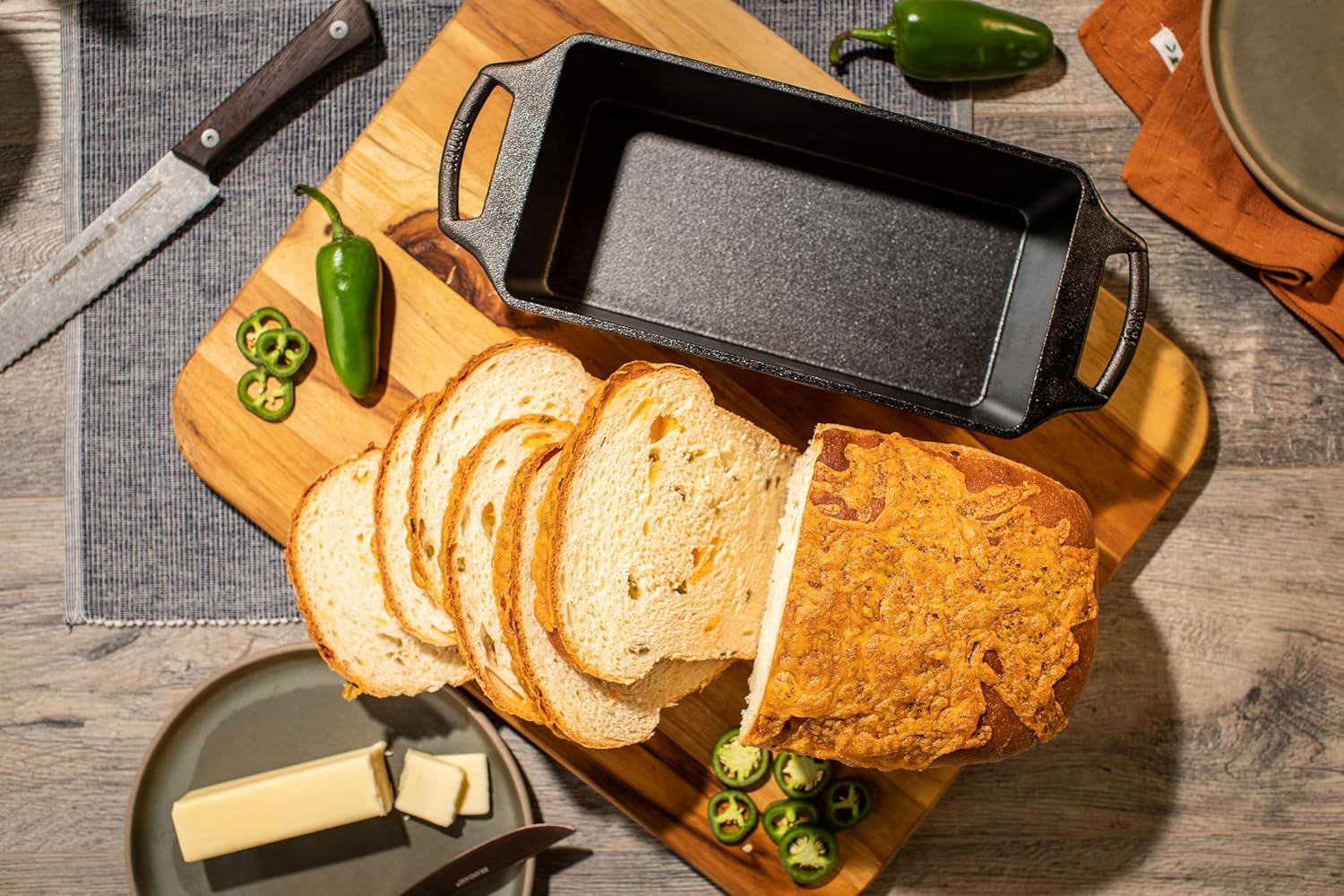 Lodge 10 Inch Pre-Seasoned Cast Iron Loaf Pan - Dual Handles - Unparalleled Heat Retention for Consistent, Even Baking - Black - Culinary Roots