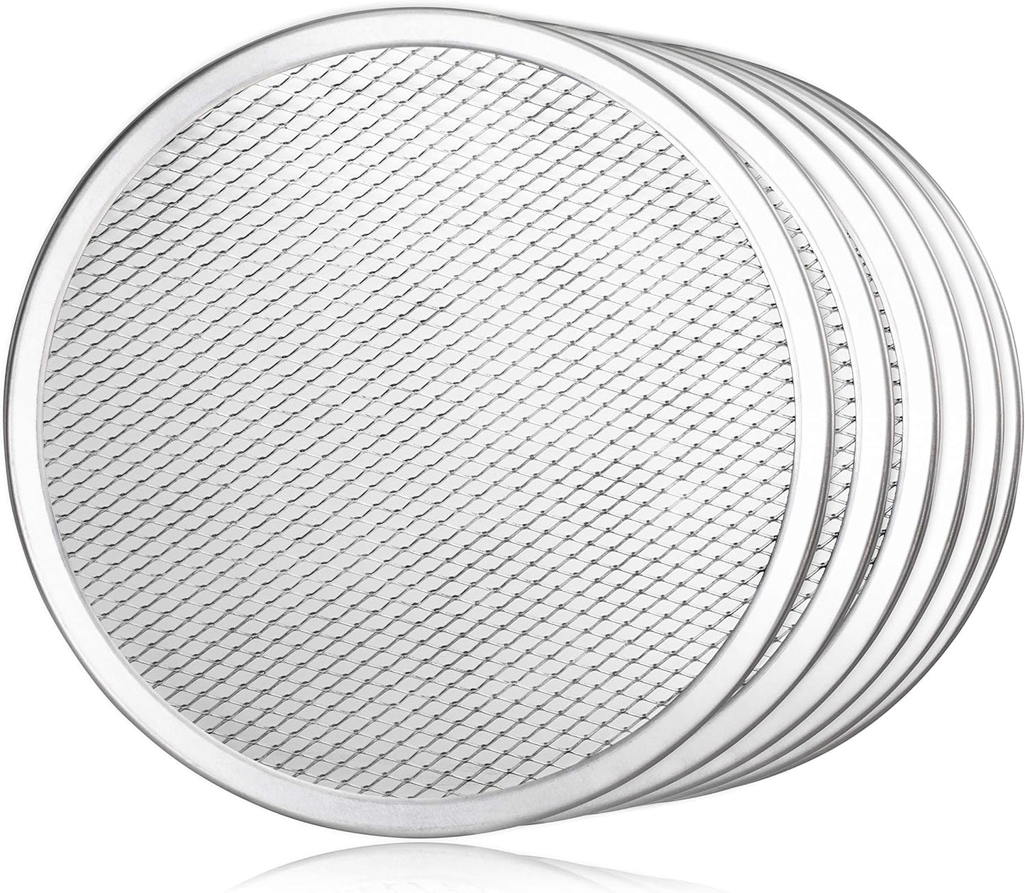 New Star Foodservice 50943 Restaurant-Grade Aluminum Pizza Baking Screen, Seamless, 10-Inch, Pack of 6 - Culinary Roots