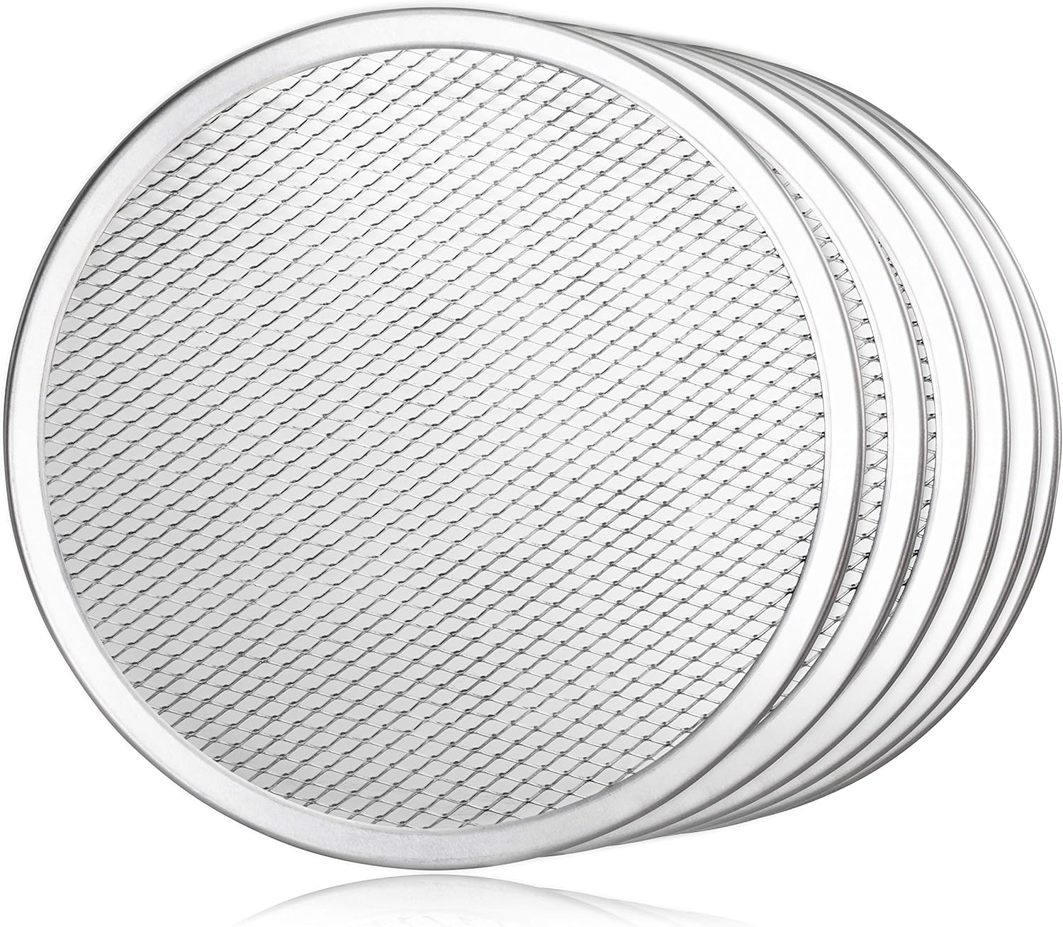 New Star Foodservice 50943 Restaurant-Grade Aluminum Pizza Baking Screen, Seamless, 10-Inch, Pack of 6 - Culinary Roots