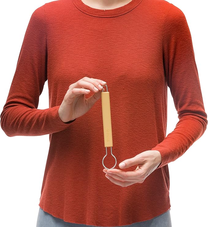 Redecker Silicone Dish Brush Bundle, Includes Interchangeable Natural Horsehair and Tampico Fiber Brush Heads, Sustainable Silicone and Stainless Steel Handle with Hanging Loop, Sand