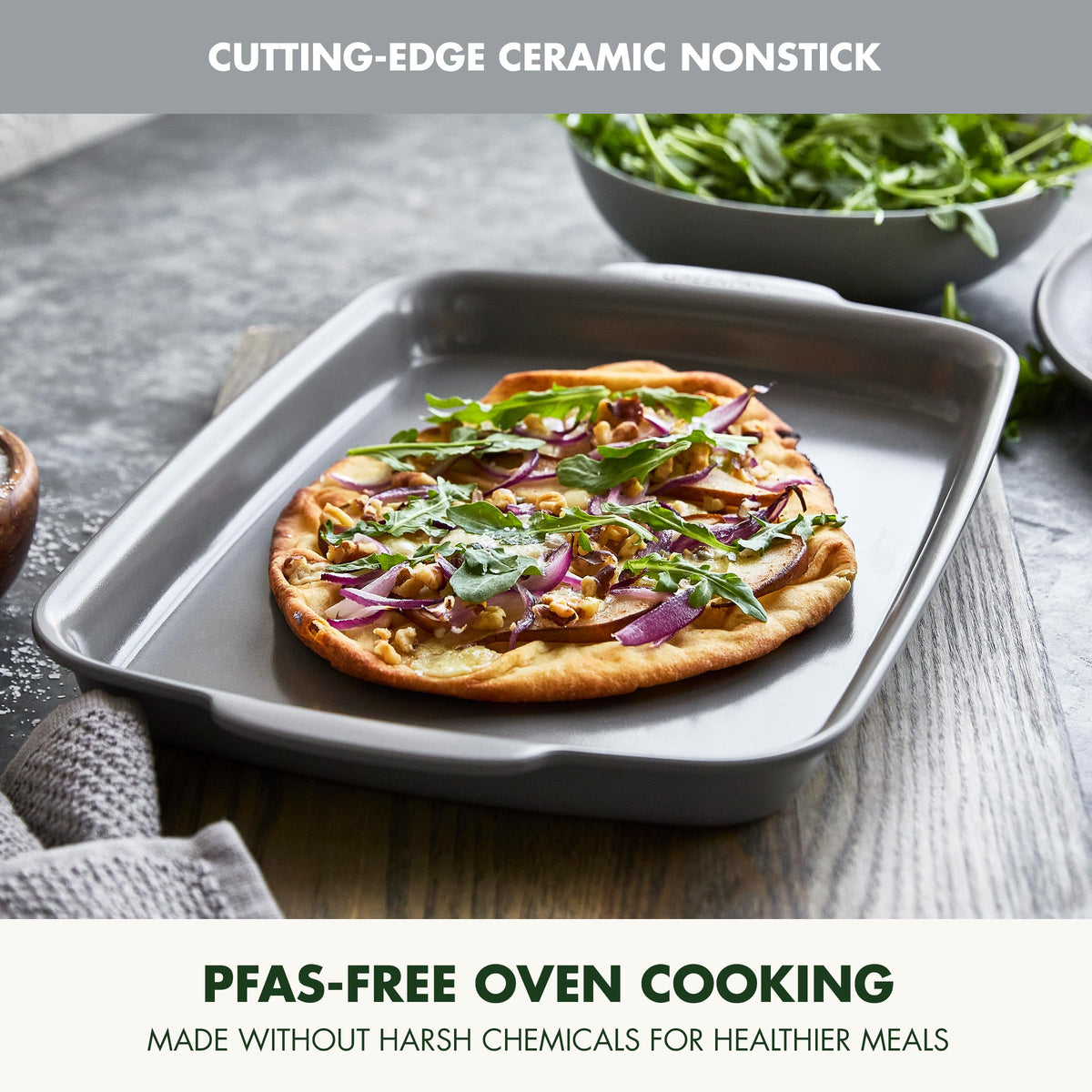 Premiere Ovenware Healthy Ceramic Nonstick 13" x 9" Quarter Sheet Baking Pan