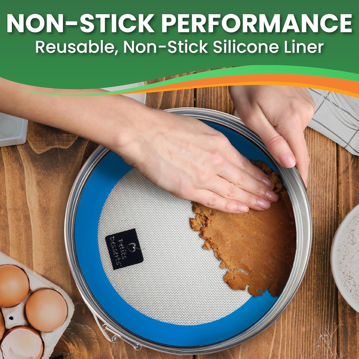 STAINLESS STEEL Springform Pan with REUSABLE Nonstick Silicone Liner - NON TOXIC Springform Pan for Cheesecake, 9 Inch Springform Ppan - Culinary Roots