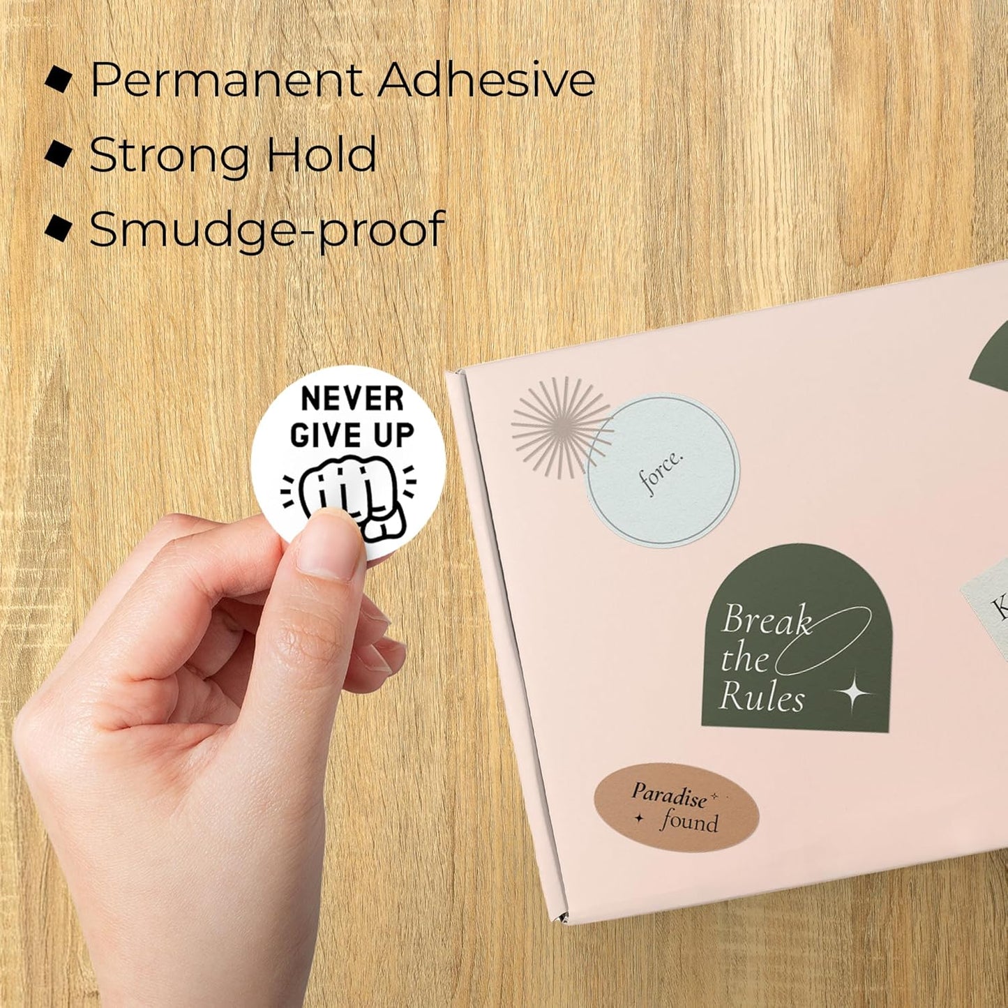 Perco White 2-Inch Perforated Circle Dot Thermal Sticker Labels — 735 Stickers/Roll, Direct Thermal Printer Compatible—with Permanent Adhesive for Organizing, Color Coding, Bin Labeling—Made in USA