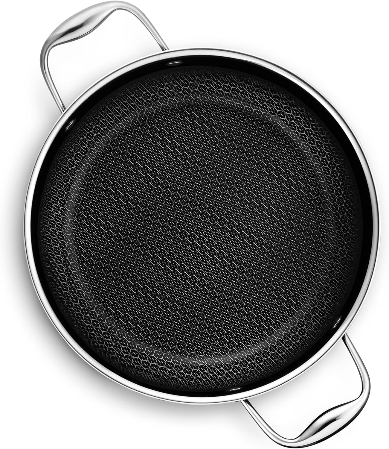 HexClad Hybrid Nonstick 5-Quart Dutch Oven with Stainless Steel Lid, Stay-Cool Handles, Dishwasher-Friendly, Oven-Safe Up to 900°F, Induction Ready, Compatible with All Cooktops - Culinary Roots