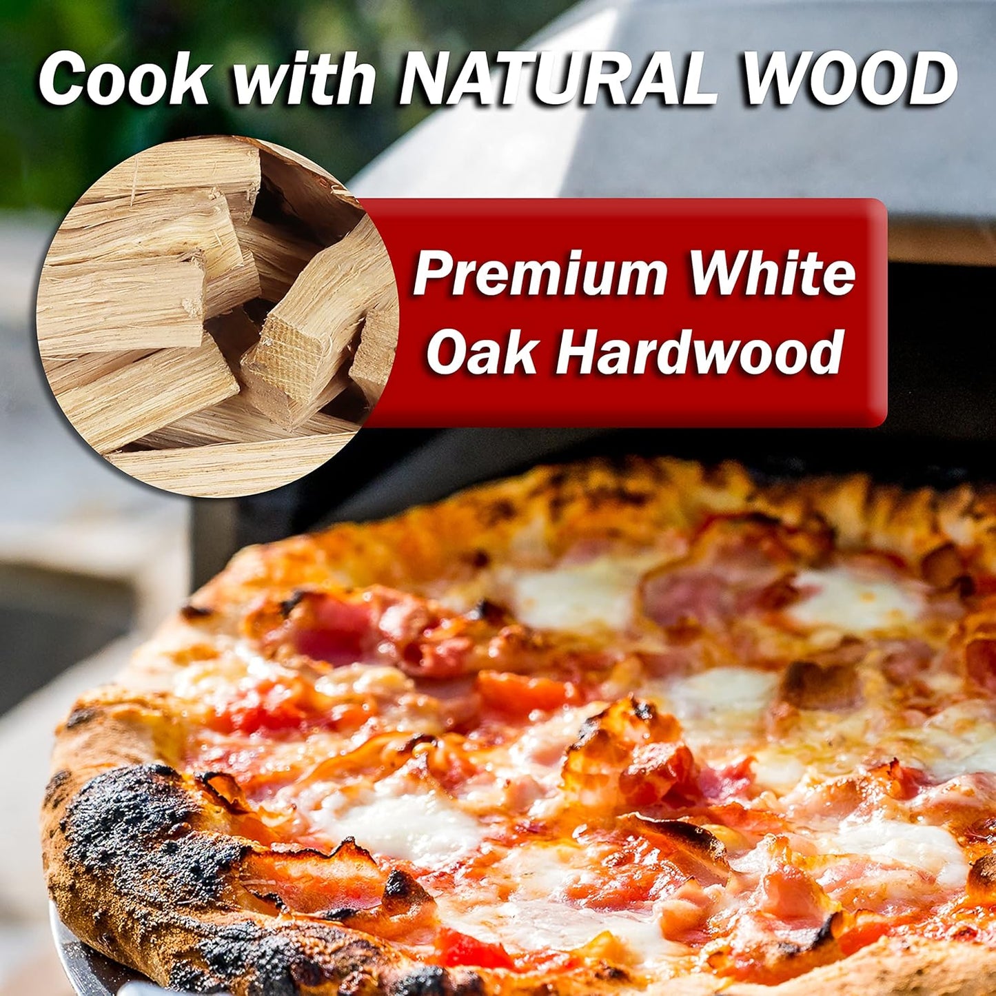 Mini Pizza Oven Wood 6 Inch Firewood Pizza Logs Naturally Cured White Oak Hardwood for Portable Wood Pizza Ovens 790 Cubic Inches, Approximately 12-14lbs - Culinary Roots