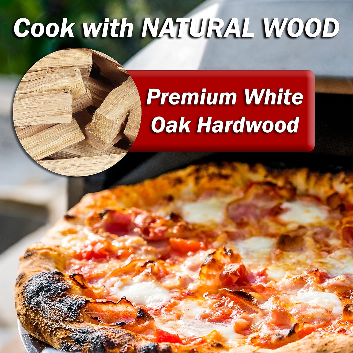 Mini Pizza Oven Wood 6 Inch Firewood Pizza Logs Naturally Cured White Oak Hardwood for Portable Wood Pizza Ovens 790 Cubic Inches, Approximately 12-14lbs - Culinary Roots
