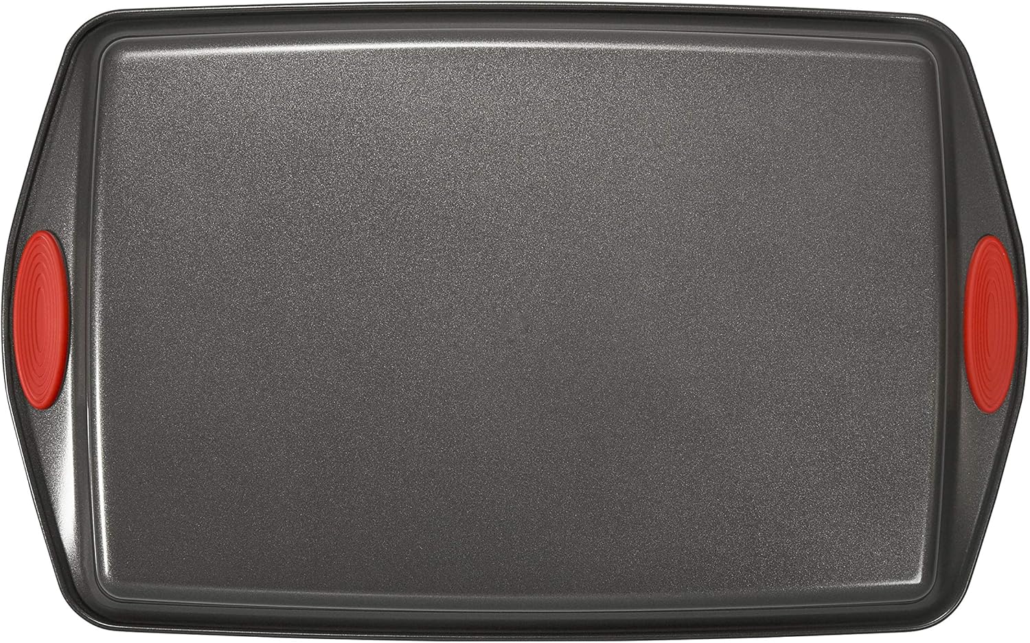 Rachael Ray Bakeware Nonstick Cookie Pan Set, 3-Piece, Gray with Red Grips - Culinary Roots