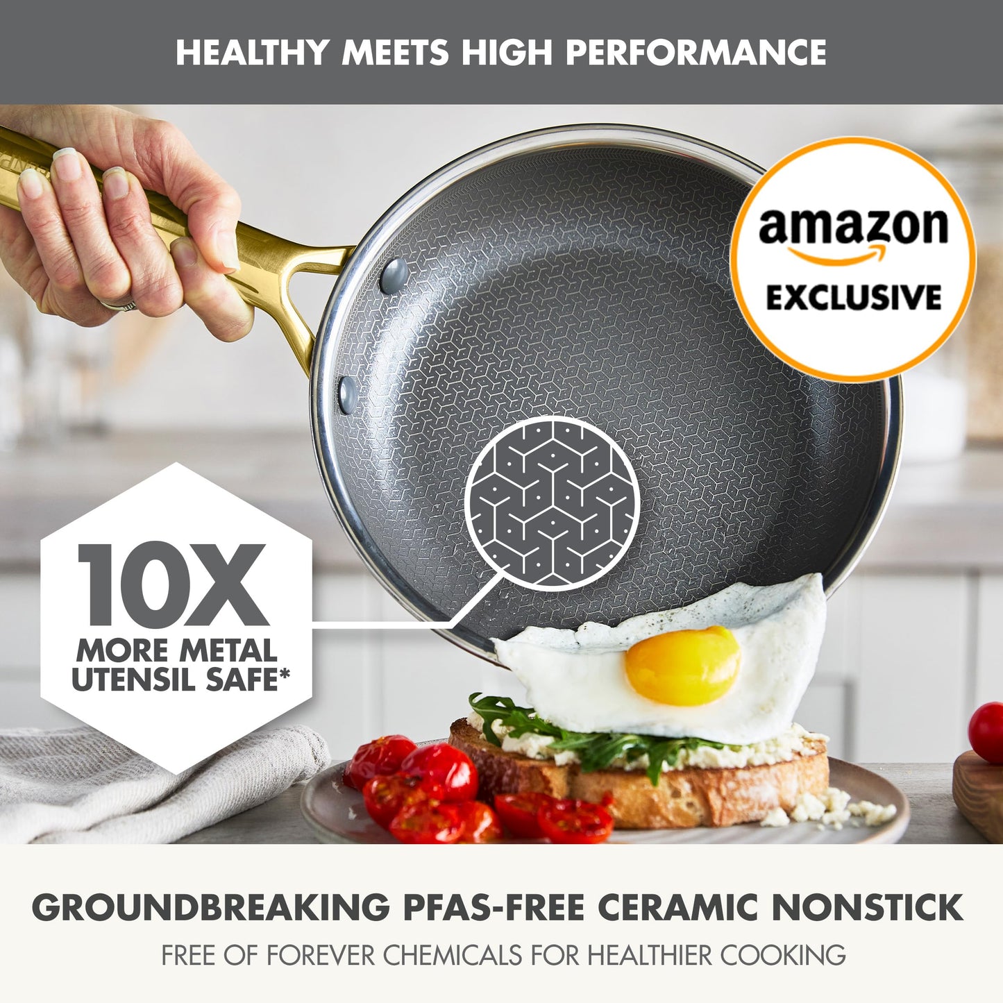 Hybrid APEX 13 Piece Stainless Steel Ceramic Nonstick Cookware Set