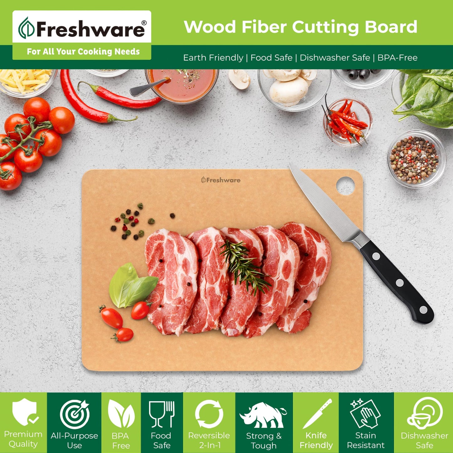 Wood Cutting Board for Kitchen