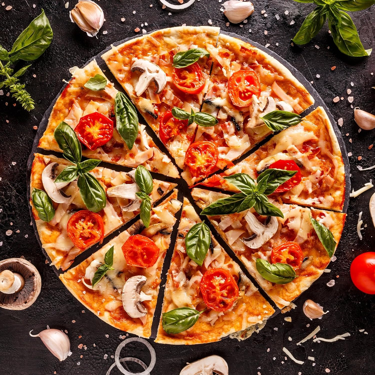 Baker's Secret 2pcs Pizza Pan for Oven 14", Baking Area 12", Aluminized Steel Pizza Baking Pan, 2 Layers Non-stick Coating Easy Release, Dishwasher Safe, Chemical Free No PFOA, PFAS, PFOS, and PTFE - Culinary Roots