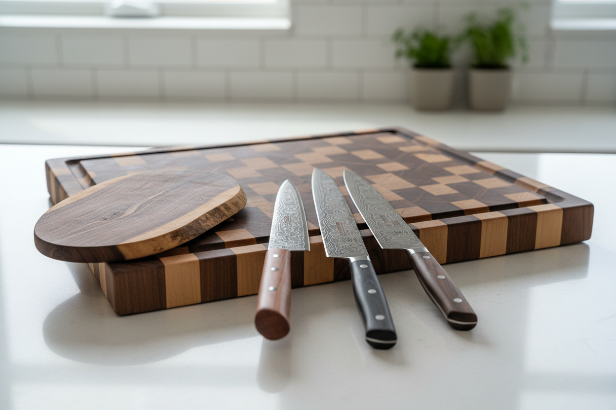 Premium Chef Knives & Cutting Boards (make it real photo)